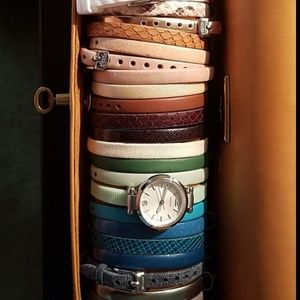 Fossil watch with multiple bands.